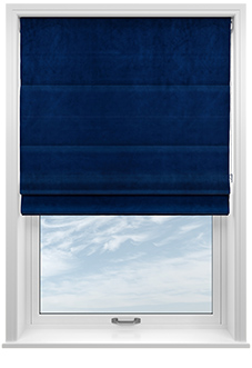 Sunningdale, Indigo - Twist&Fit Roman Blind